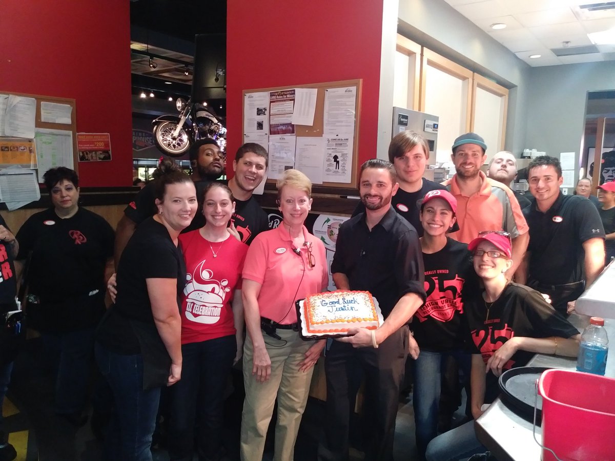 RedHershey's tweet photo. Our Team at Hershey sadly says goodbye to our long time manager Justin. Good luck in everything you do in the future. We will miss you dearly! https://t.co/LI4Zb0OqZy
