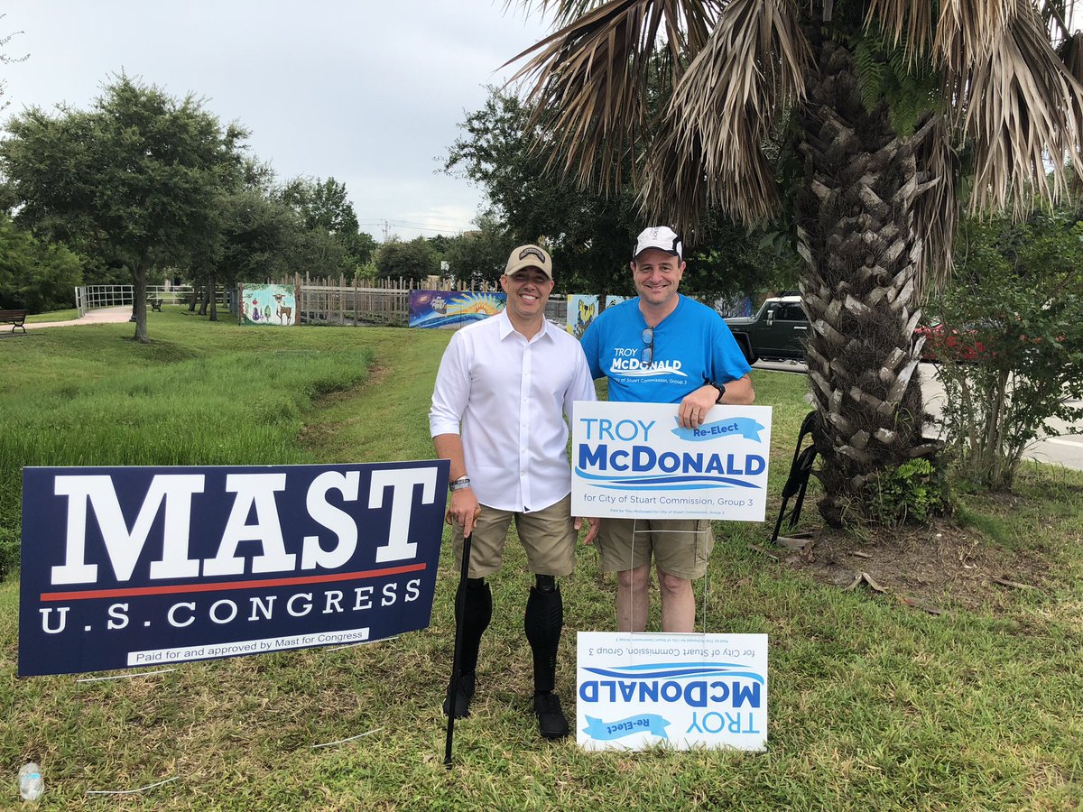 Troy_for_Stuart's tweet photo. Campaigning with @BrianMastFL in Stuart, Florida. 
#votefortroy #stuartlife #stuart #puttingstuartfirst https://t.co/PFb96NhBsg