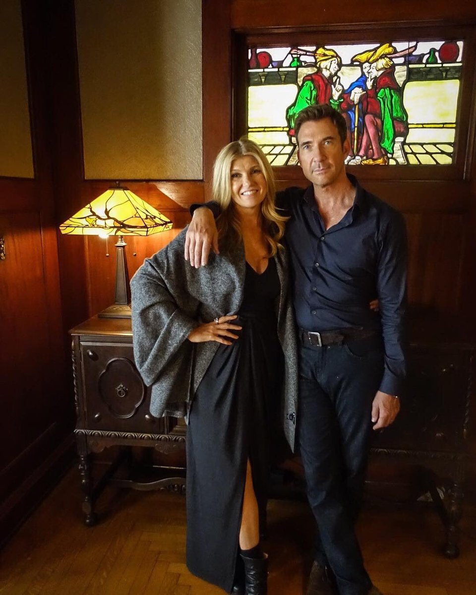 bastian_colin's tweet photo. The Harmons behind the scenes of #AHSApocalypse https://t.co/Fxr6WhnVjg