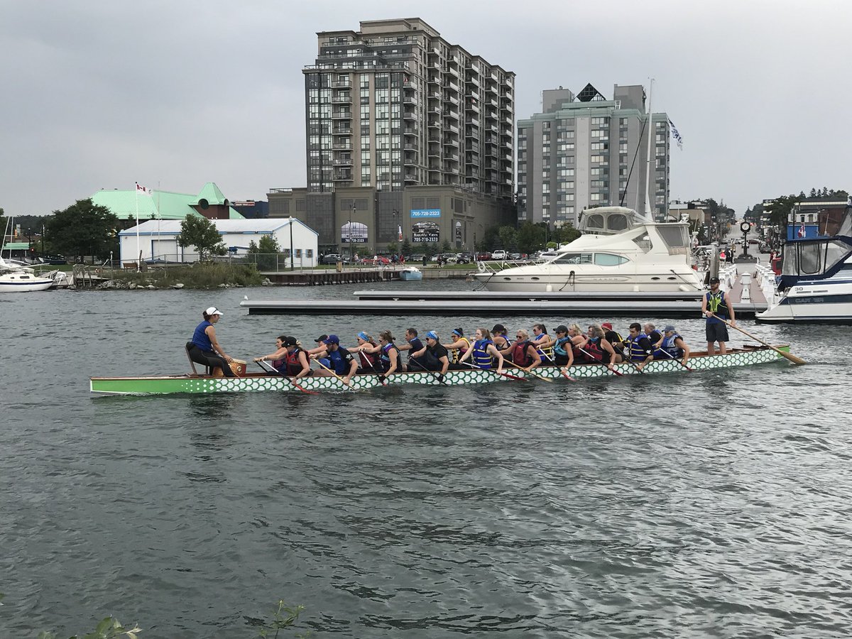 BarrieDBFest's tweet photo. Race 19 - Silver Division Consolation Final: The Holy Rowers, Thunderbirds, Paddle Avengers, Loggie-Five-O @CounselorSimcoe  @RMHC @DragonBoatRocks @CFBBorden #BDBF2018 https://t.co/Y6DG3hgMo7