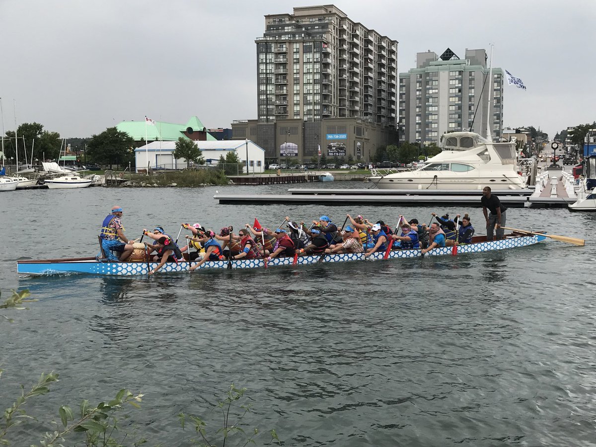 BarrieDBFest's tweet photo. Race 19 - Silver Division Consolation Final: The Holy Rowers, Thunderbirds, Paddle Avengers, Loggie-Five-O @CounselorSimcoe  @RMHC @DragonBoatRocks @CFBBorden #BDBF2018 https://t.co/Y6DG3hgMo7