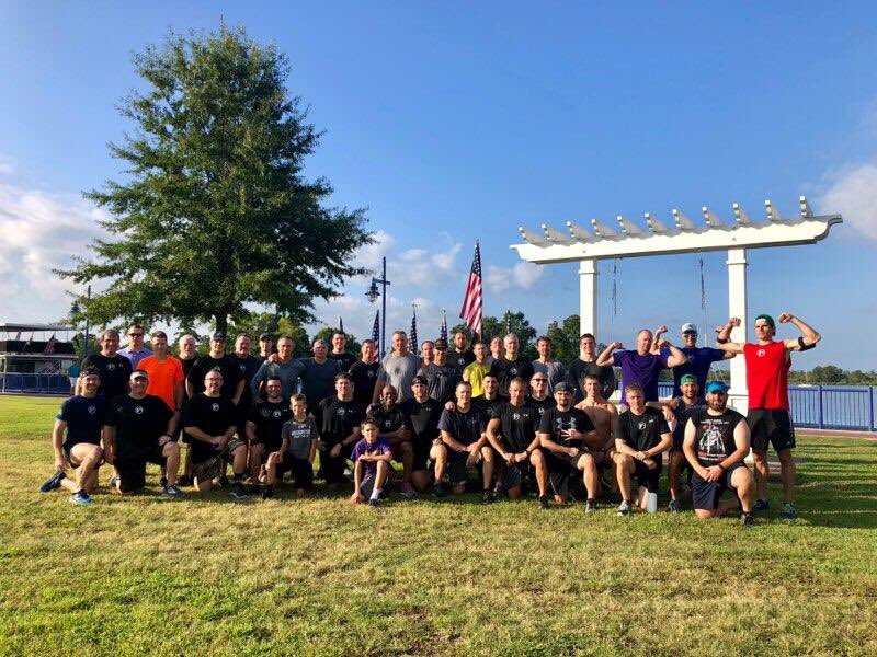 neusefisher's tweet photo. @F3WashingtonNC @F3ENC Great turnout for our 1 year anniversary convergence beatdown! Thank you to all the PAX that came from far and wide to make it special.  Deuce, @smithwjeff, @CullipherEllis and @stevenwoodins put together a memorable beatdown. https://t.co/2LUBflcwjt