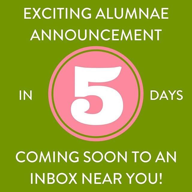 From <a href="/deltazetanatl/">Delta Zeta Sorority</a> : Attention All Alumnae:

We have a new and exciting way for you to get involved with Delta Zeta! Our big news will be unveiled on Thursday, August 30. Keep your eyes open and get excited! ift.tt/2PDlLVy