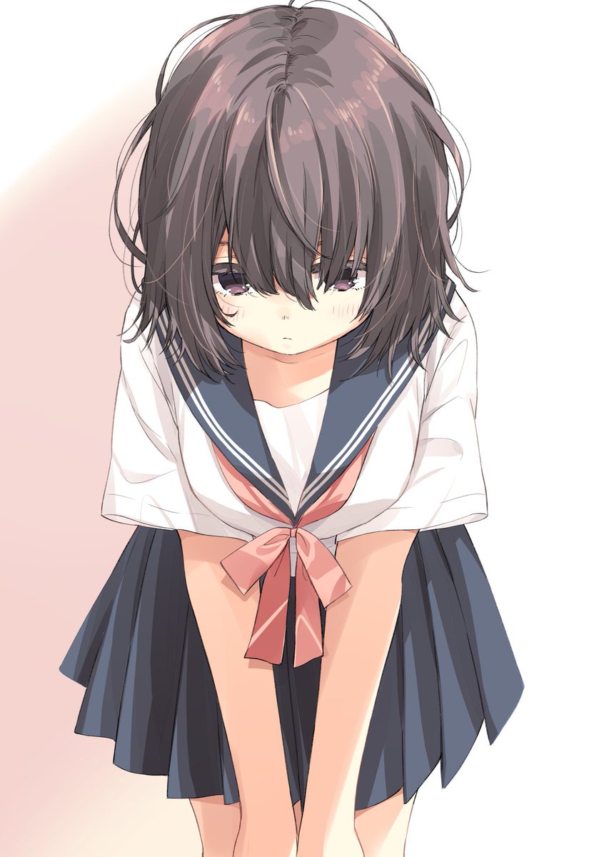 まつだひかり かがむ女子高生