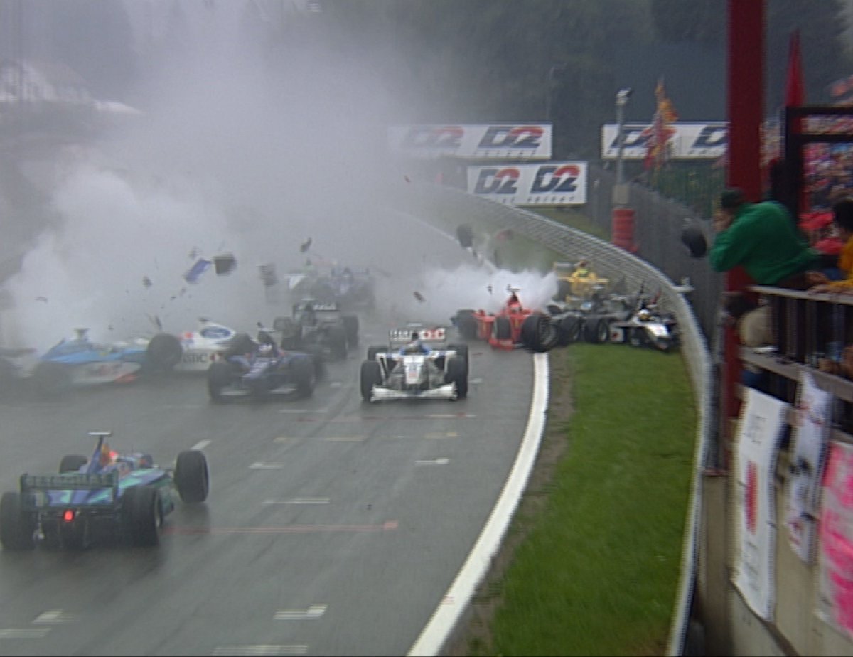 Channel 4 F1 It S Now Years Since The Incredible Events At The 1998 Belgian Gp When Our Own Dc Instigated An Almighty 13 Car Shunt At The Start Dc