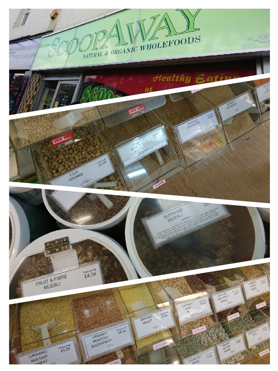 ecoveganmum's tweet photo. What a great find in #Bristol, ScoopAway! Loads of #wholefoods for #fresh #healthy meals! #eatclean #GoVegan #plasticfree #plantbased #makefoodnotwaste @GoGreenBristol @BristolFoodies @bristolfoodtour @Bristolfoodnet @plastic_britain https://t.co/hqLCeyBWS9
