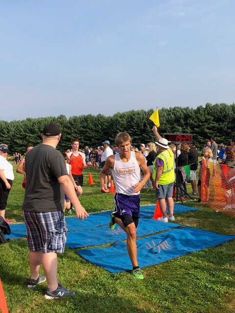 NJSHS_Memories's tweet photo. In Cross Country action today, Newbury Boys Varsity competed at the #EarlyBird organized by @BadgerAthletics at #KentGeauga.  Max R. finished with a time of 17:38 and Caleb K. finished with a time of 19:29.  #GoBlackKnights https://t.co/ZkjtLVwY5J