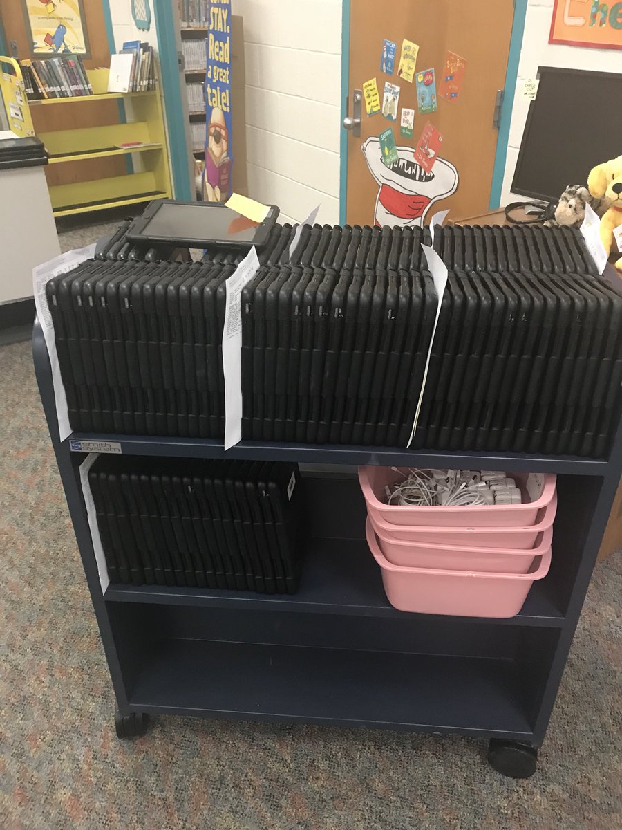 danamoneil1's tweet photo. Mid-deployment madness! Happy to report that in about a week these devices will be replaced by little humans. I. Can’t. Wait. #idratherbereading #450ipadsarewearingusout #readyforreaders https://t.co/wjMhulm11C
