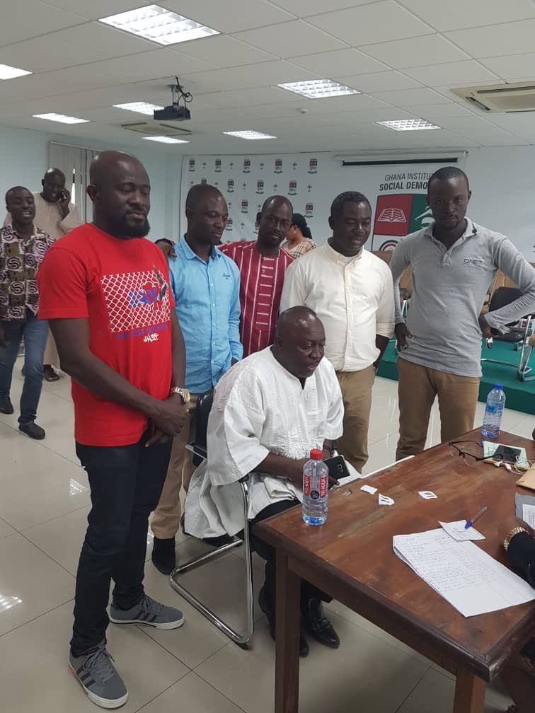 BabaOrganizer's tweet photo. The field marshal and incoming National Organizer Hon Baba Jamal yesterday picked his forms at the party office. The Akwatia Constituency Executives led by Chairman BB where there to support him.

#Possible #together.                                
#2020 is a must InshAllah https://t.co/uoy0CzzHz9