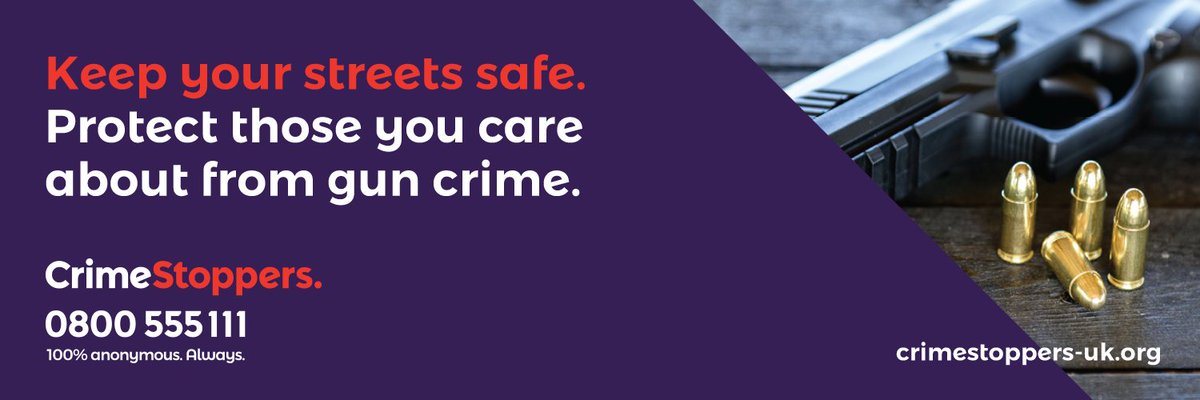 MerseyPolice's tweet photo. Help us keep your community safe from gun and gang crime. Report anything you know to @CrimestoppersUK on 0800 555 111 or the link below. It's 100% anonymous. Always. https://t.co/L0cd4GUThT https://t.co/qALXI6nlOy