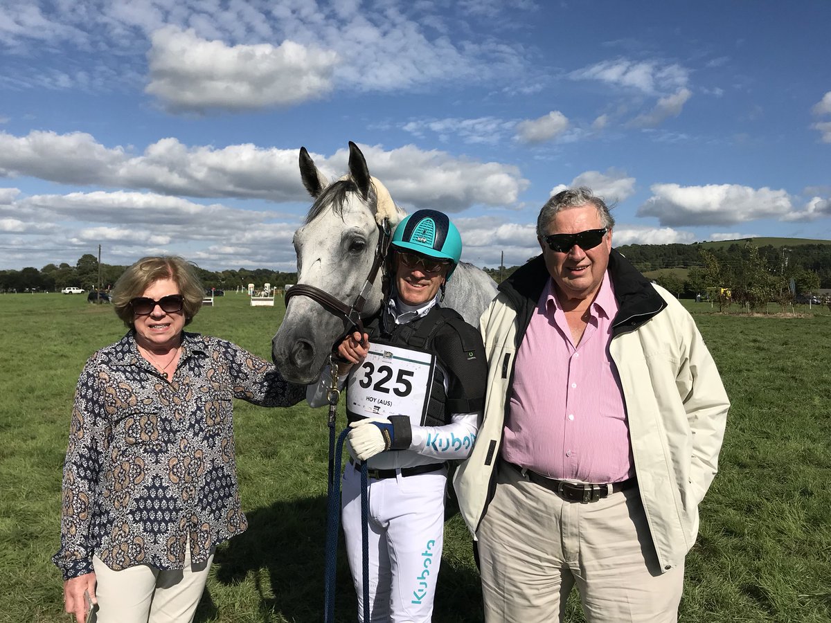 HoyEventing's tweet photo. So proud of John &amp; Louise Ayre’s @Megad10 9 year old BASMATI - such a super confident cross country round at the CCI3* @MillstreetShow for this young horse - now lying in 9th place overnight. Big THANK YOU to the whole #HoyTeam for all their support!#TeamworkMakesTheDreamWork https://t.co/5JZIbYzetg