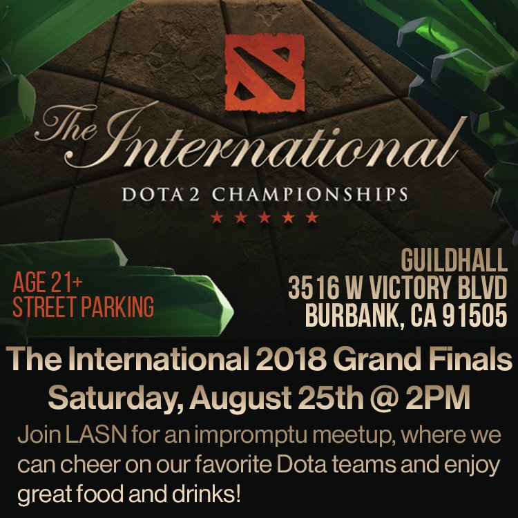LAstreamnet's tweet photo. Friends! This is today at 2PM! The Dota 2 International 2018 grand finals! https://t.co/8Oj88StDWT