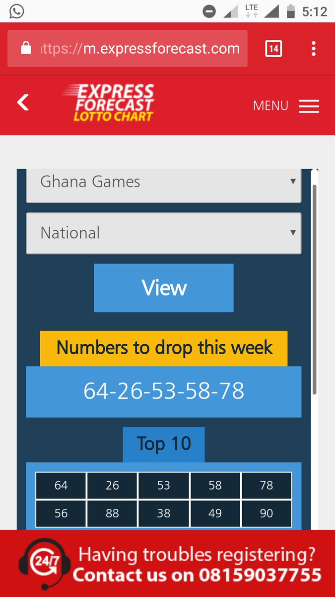 Ghana Lotto Chart 2018