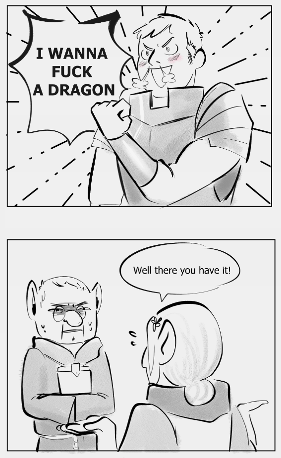 himboking's tweet photo. connecting with the younger generation #dungeonmeshi https://t.co/Vloqq9qumE