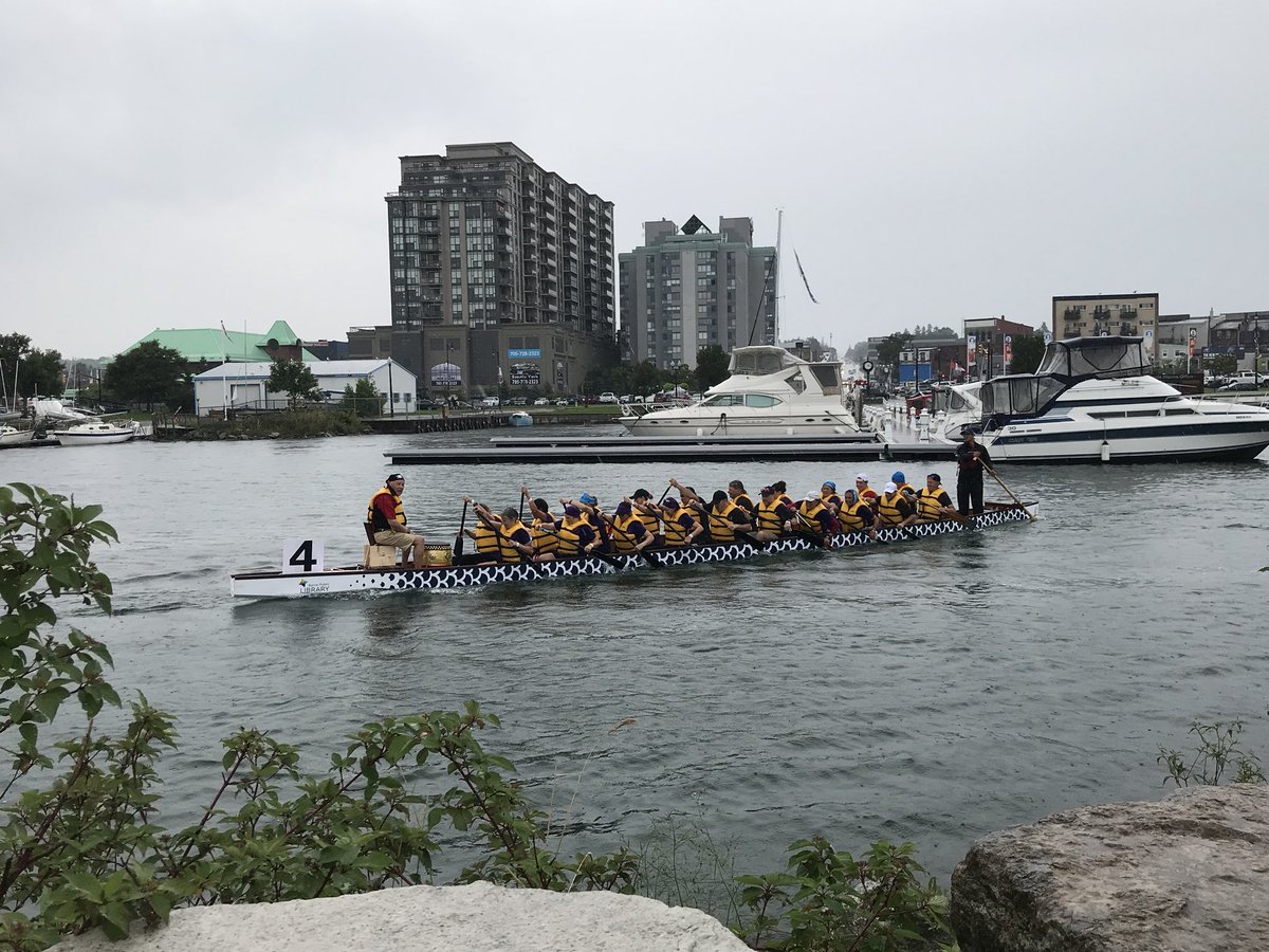 After a slight delay we’re back at it to try to finish up Heat 2! Race 20 - Silver Division Championship Final: The Geri-Antics, Georgian Global Water Warriors, The DUCA Dragonboat Team, The Moore Dragonslayers @GroveParkHome @georgiancollege @Moore_Packaging