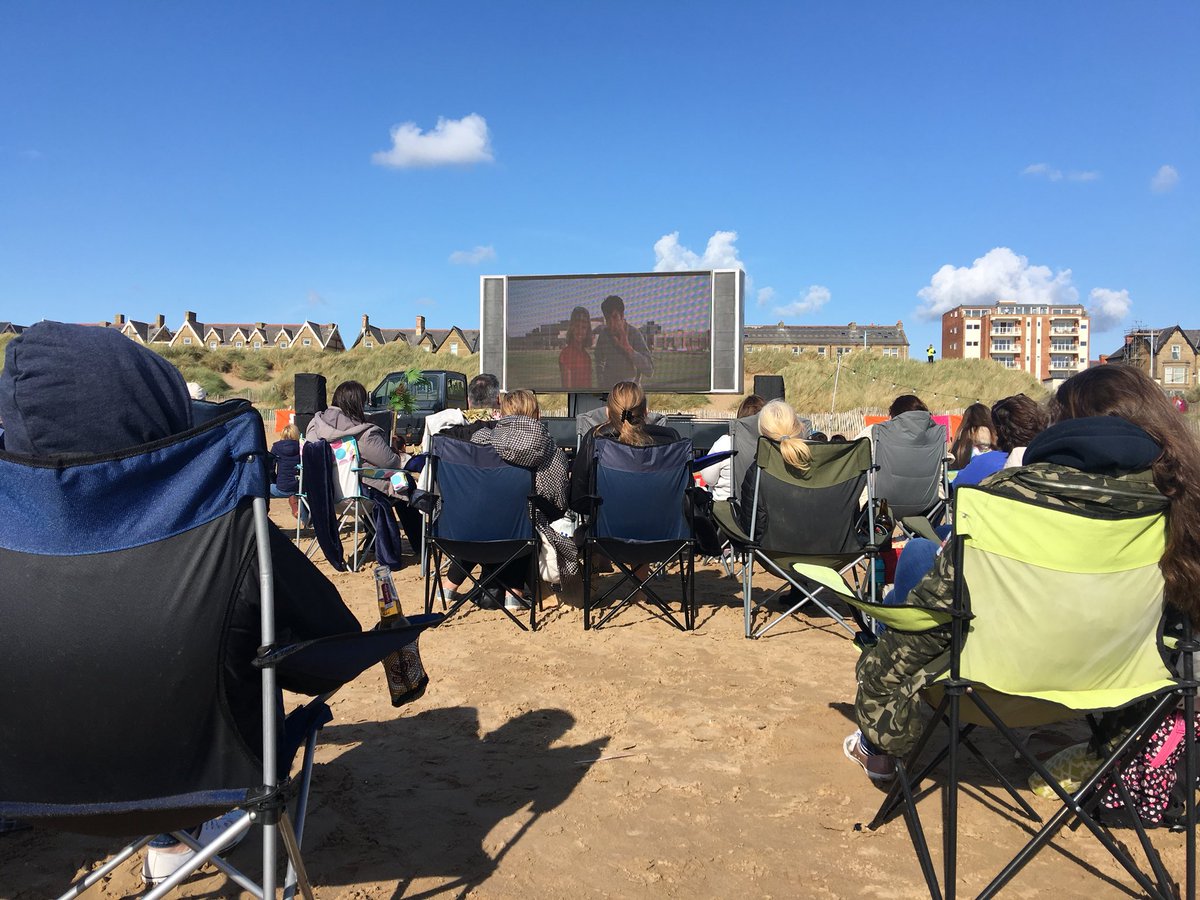 Something a bit different today - Grease at the beach cinema!