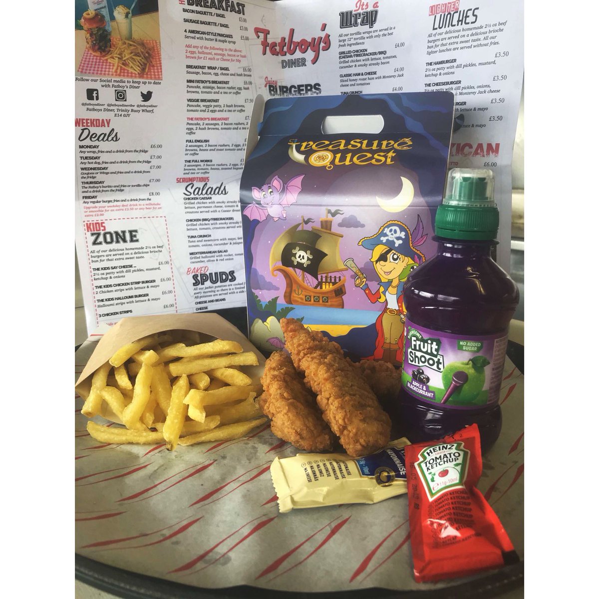 fatboysdiner's tweet photo. THE KIDS ZONE: Introducing our fun-tastic new kids menu so the whole family can enjoy a real American diner experience 🇱🇷😋 !! #burger #fries #goujons #halloumi #food #foodie #london #trinitybuoywharf #kidzone #kids #fun #tasty https://t.co/jmlGiGwc2T