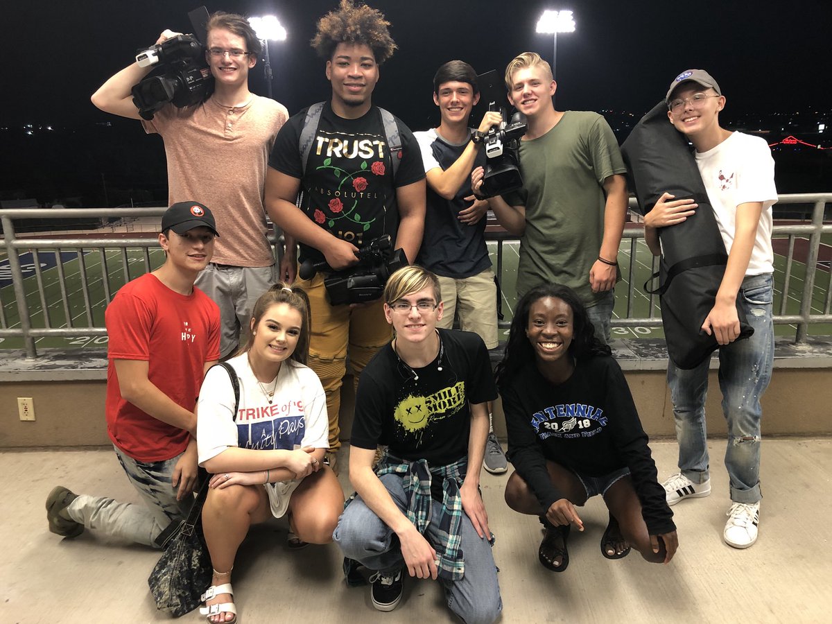 BurlesonISD's tweet photo. Introducing the BISD A/V Production Crew! Local businesses funded the new state-of-the-art scoreboard in its entirety &amp; these students will oversee the entire production to create a powerful BISD event experience for athletes, band, cheer, drill team &amp; fans! Thank you, students! https://t.co/ieikkhe4Rk