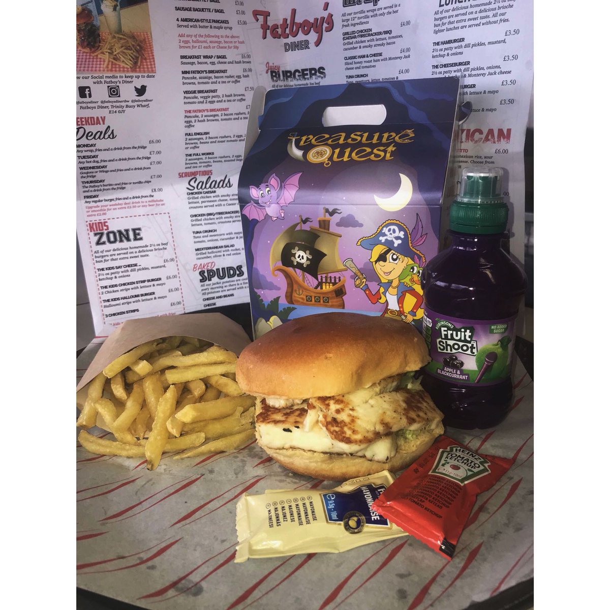 fatboysdiner's tweet photo. THE KIDS ZONE: Introducing our fun-tastic new kids menu so the whole family can enjoy a real American diner experience 🇱🇷😋 !! #burger #fries #goujons #halloumi #food #foodie #london #trinitybuoywharf #kidzone #kids #fun #tasty https://t.co/jmlGiGwc2T