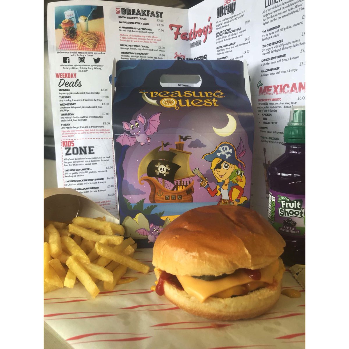 fatboysdiner's tweet photo. THE KIDS ZONE: Introducing our fun-tastic new kids menu so the whole family can enjoy a real American diner experience 🇱🇷😋 !! #burger #fries #goujons #halloumi #food #foodie #london #trinitybuoywharf #kidzone #kids #fun #tasty https://t.co/jmlGiGwc2T