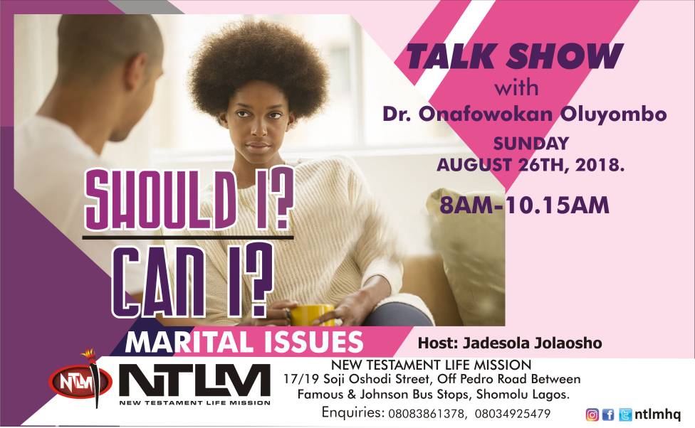 NtlmHq's tweet photo. This Sunday (Aug. 26) will be a turning point positively for a lot of marriages, it will highlight for the singles, what to look out for in an intending spouse! The questions rolling in are sizzling hot and spicy! Let's put the pieces of the puzzle together in a Christian way! https://t.co/6jQnETtfi3