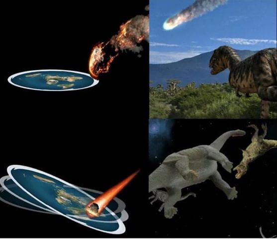 Complots Faciles Twitterissa L Extinction Des Dinosaures Version Terre Plate T Co 66hyavaino Twitter