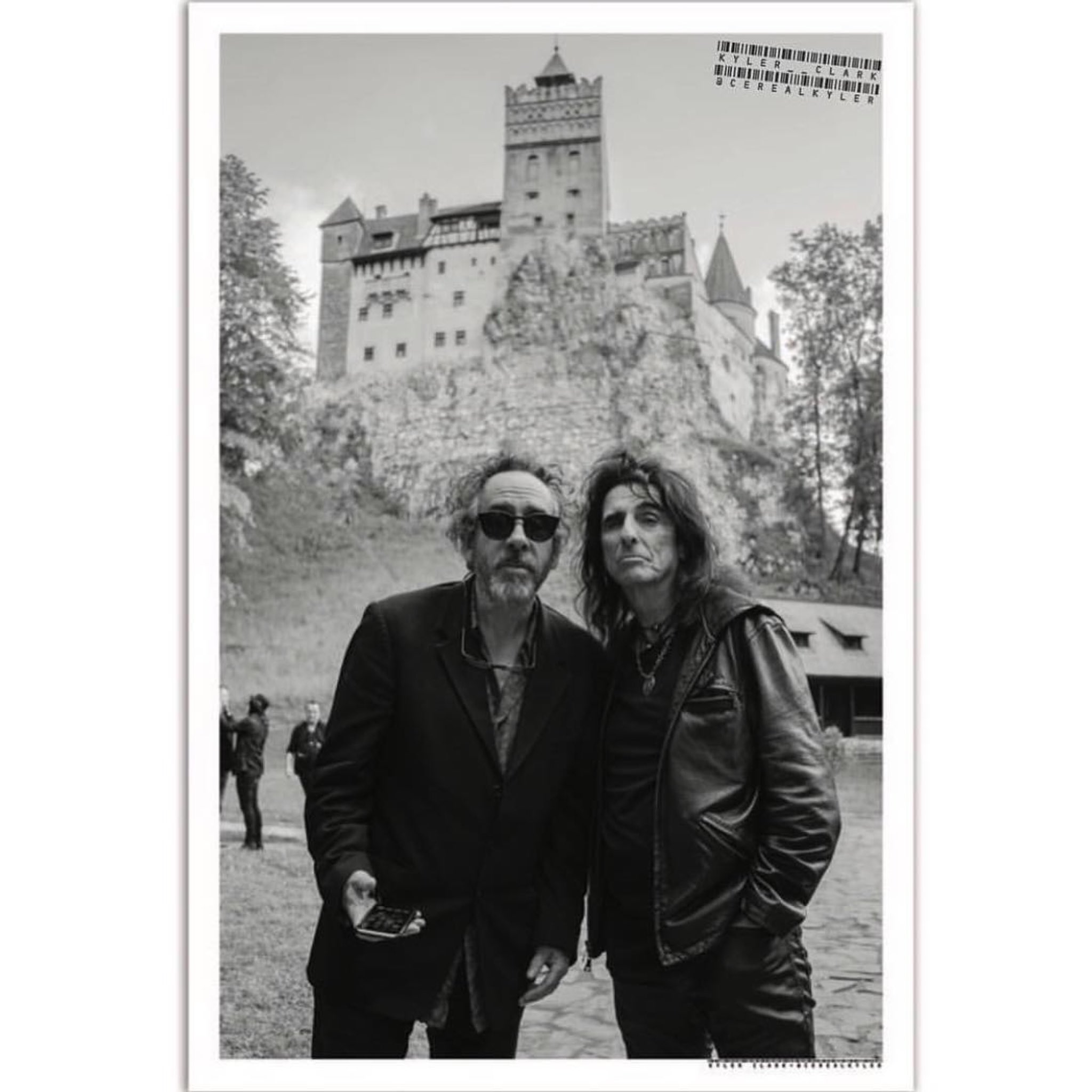 Happy 60th birthday Tim Burton. Photo of Tim and Alice in front of Dracula s castle in Romania by: 