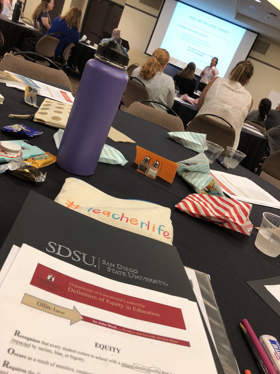 I_am_MrsSanchez's tweet photo. Saturday Learning about equity in education. How to lead with equity? #AdminCredential #SDSU #FutureLeader @SUHSD #SUHSDLearns https://t.co/4iEcklkrHW