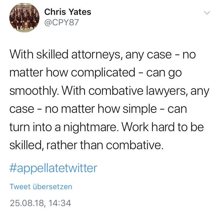 SteuermannFFM's tweet photo. Irgendwie beruhigend, die amerikanischen Kollegen die gleichen Grabenkämpfe führen zu sehen #Strafverteidigung (Somehow reassuring seeing the American colleagues waging the same trench warfare) #criminal_defence @ScottGreenfield @CPY87 https://t.co/RImcyVQaGB