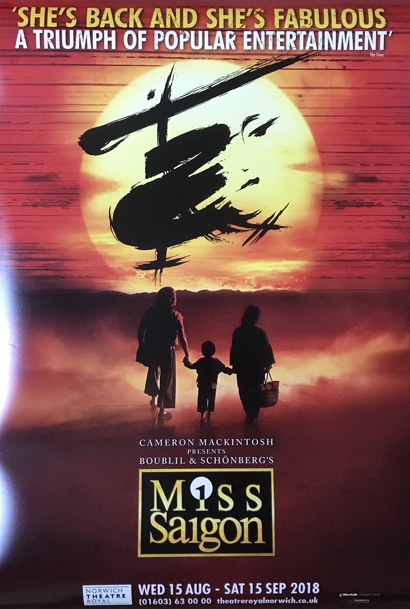 spotlight1350's tweet image. ✨Hey #UEAfreshers! Need to add some #MusicalMagic to your new room?✨

✨In honour of @MissSaigonUK’s run at @TheatreRNorwich we have a beautiful and shiny poster to #giveaway!✨

✨For your chance to win simply RT before August 31st!✨

#SummerOfSpotlight #TheHeatIsOnInSaigon