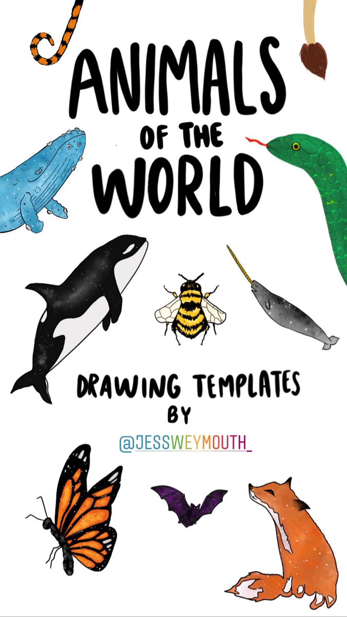We’re back with another round of templates from artist @jessweymouth 🦊 Head to our story to screenshot and share animals of the world.