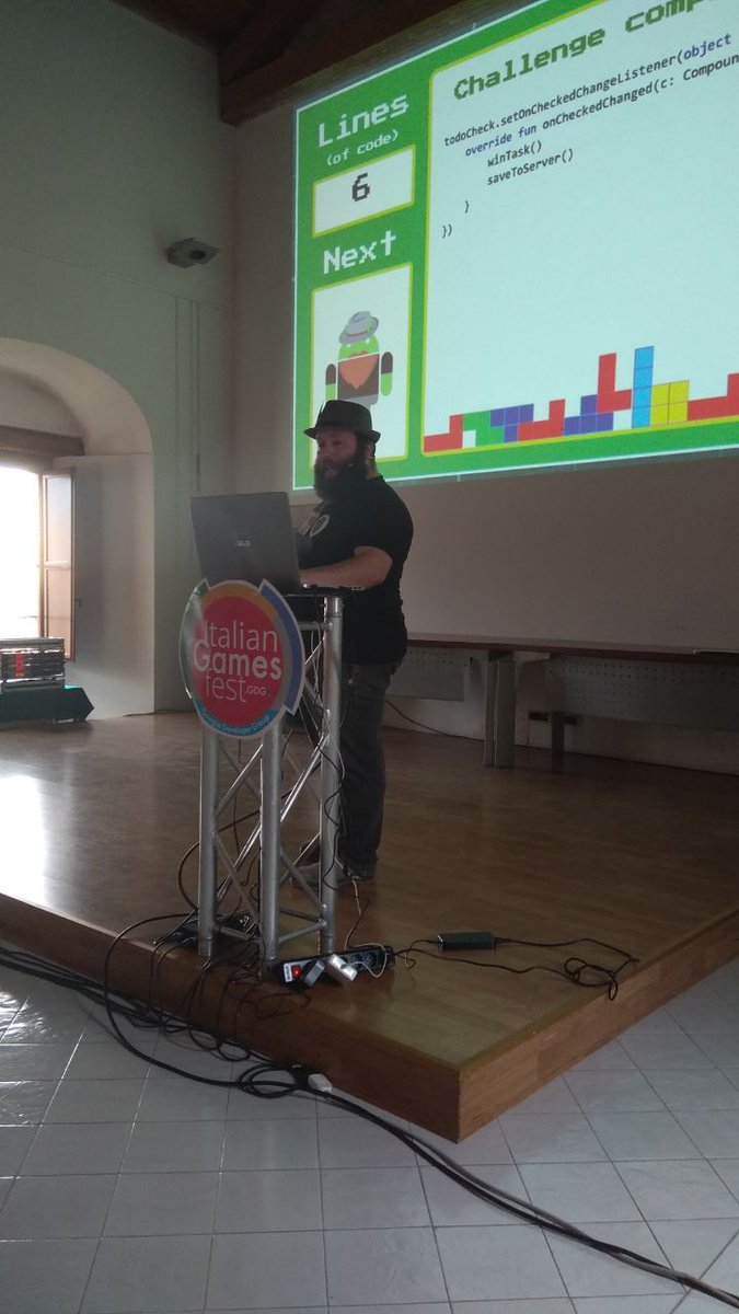 hat_droid's tweet photo. Gamification for Android talk done! Later I will share the slides, stay tuned! #GameFest18 @gdgnebrodi https://t.co/ti65TCPHf1