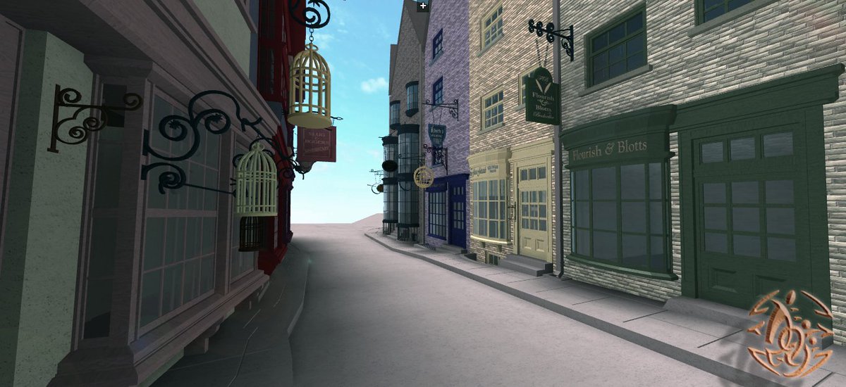 pajasek99's tweet photo. It's coming together #DiagonAlley #RobloxDev https://t.co/rEMQSZnfed