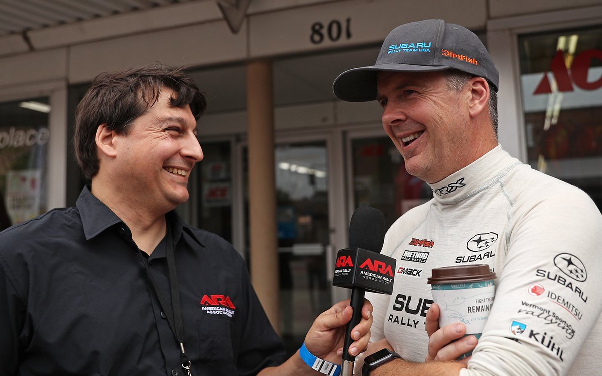 subarums_usa's tweet photo. .@Davidhiggins75 is doing a good job managing his lead. Gained 9s over P2 overall. For DH and @craigdrew75, it's not about stage wins today and their main focus is to drive clean and bring the #75Subaru home safe with enough gap to win #OFR18 #SubaruRally https://t.co/CmN3zjKIrJ
