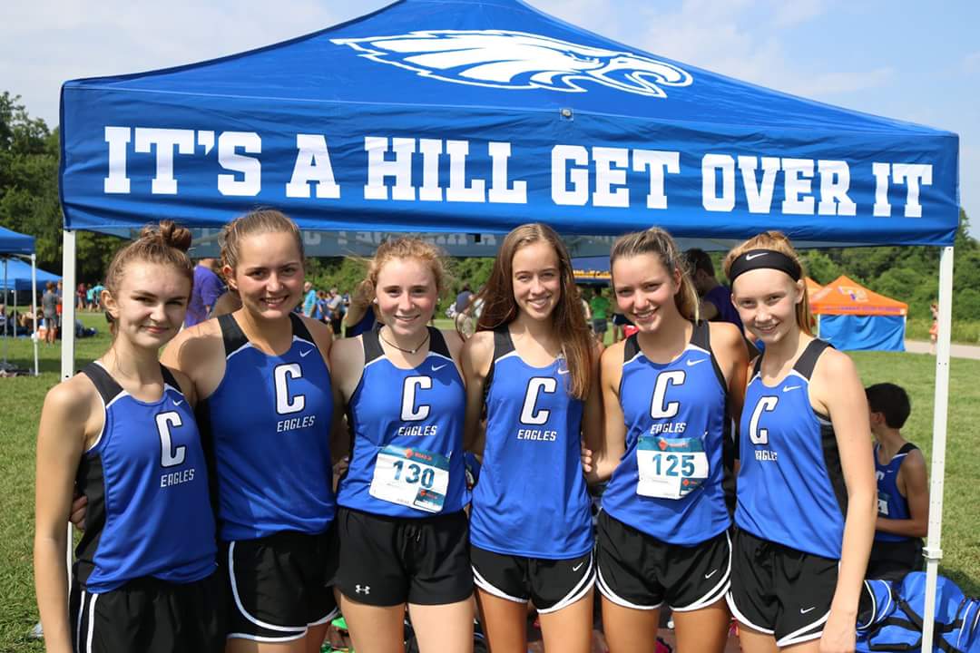 EaglesCeabc's tweet photo. Now that's a great outlook. These girls can sprint up any hill no matter how steep and make it look easy! Way to go Lady Eagles XC! https://t.co/rwog2SOl7m