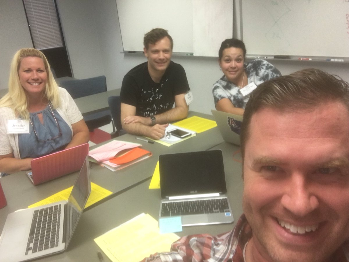 hillyvanillee's tweet photo. At the IMPACTS teacher leader training learning more about planning for PD with some awesome folks. #innovatemusd @hosten_m https://t.co/M62r0Z6CnN