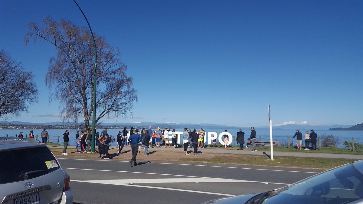 The biggest attraction in Taupo seems to be the #LOVETAUPO sign.