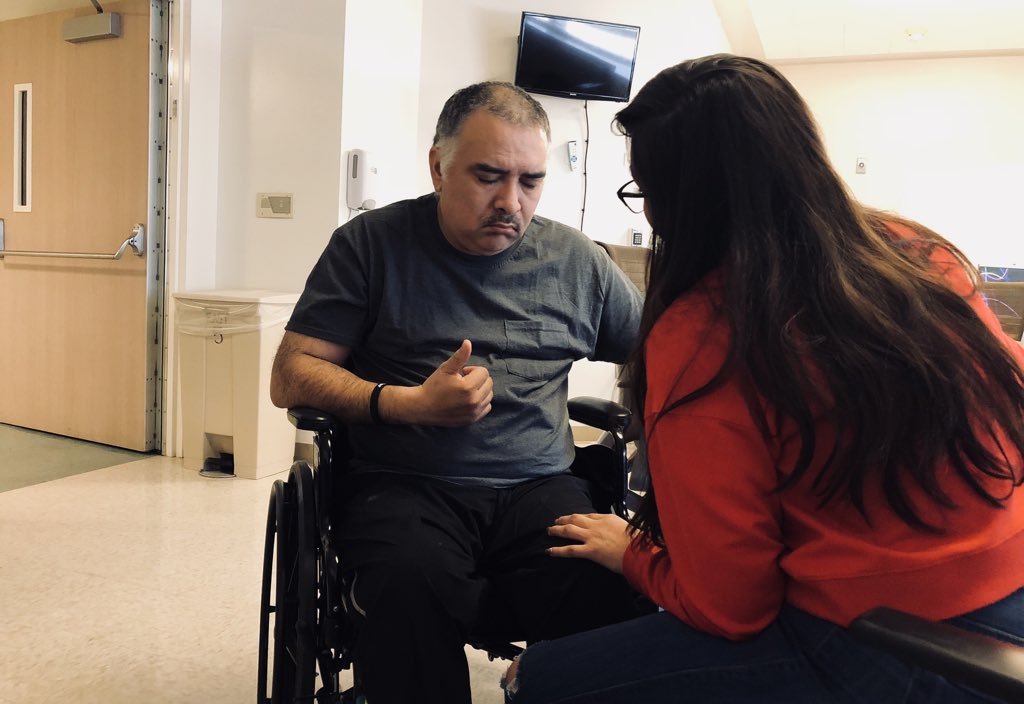 RigolettoClash's tweet image. Spending some time with his daughter/my sister at the hospital. He's making good progress on responses and we're hoping he'll be able to see and speak eventually. He'll be coming to live back at home in just a few short weeks. Thumb up to you too pop

gofundme.com/family-new-hom…