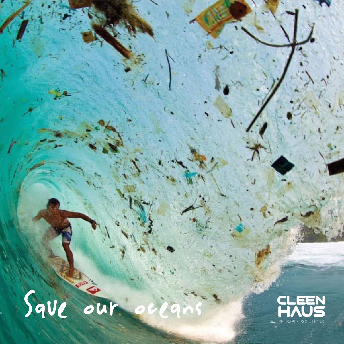 We need to take personal responsibility for our environment,  stop buying plastic - full stop - invest in reusable solutions, teach your kids to do the same. This picture says it all, for a surfer to get his perfect wave in trash this disgusting #savetheocean #noplastic