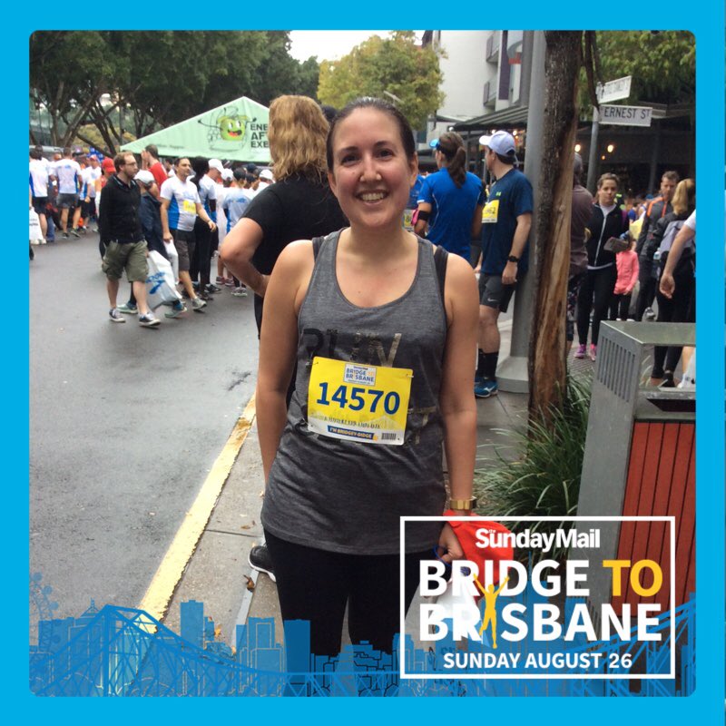 My first 10km run &amp; a big goal!
So much fun with 30,000 amazing people! 
#bridge2brisbane #bridgetobrisbane #bridgeydidge #brisbaneanyday