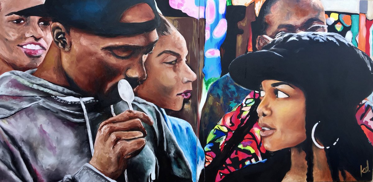kaycassoo's tweet photo. I painted all of these and more in the last 5 months. I painted NOTHING significant last year. I learned to worry about myself, and it shows. 🙏🏽This is that self love I preach. Focus and have faith. ❤️ https://t.co/PcwyPAM8xS https://t.co/lGe2xSGEkX