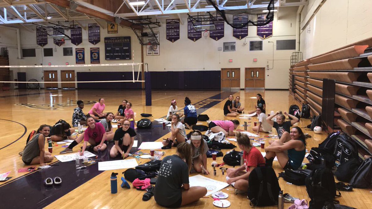 IslipVolleyball's tweet photo. Getting our gym decorated for our season opener scrimmages next week! #bigandlittlesisters #ivbfam #islippride ππ https://t.co/MAROpAnrJe
