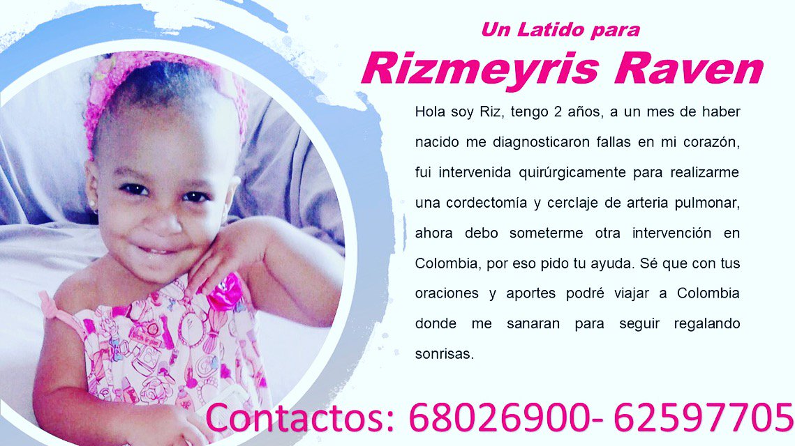Janelleyatiz1's tweet photo. Esta pequeña necesita una operación que cuesta 25 mil dólares, apoyala llamando a los números que aparecen en la imagen, el tiempo se agota @la_cascara @DavisZone @tvnnoticias @LuisCasis20 @TReporta https://t.co/0R4YrUXLtK