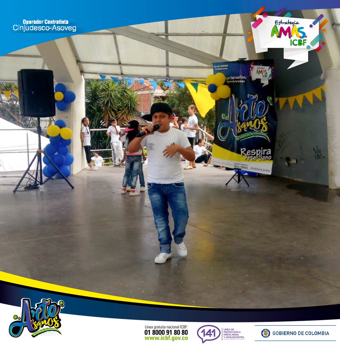 AsovegCinju's tweet photo. Creemos q prácticas deportivas y culturales son útiles como estrategia xa prevenir el consumo de SPA y la comisión de delitos de niñas, niños y adolescentes, en un marco de derechos y oportunidades. Gran muestra cultural de clausura #ArteSanos #Boyacá. #AMASesICBF #ICBF #AMAS https://t.co/vf3P9Q6es9