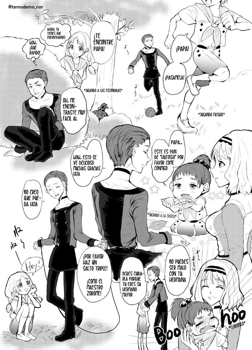 temodemo_nor's tweet photo. español 
Coniniiiiiさん(@mconstanzass)がミツココ家族漫画をスペイン語に翻訳して下さいました！ありがとうございます😊 #DARLI_FRA #DarlinginthefranXX https://t.co/zSdCT5pALT