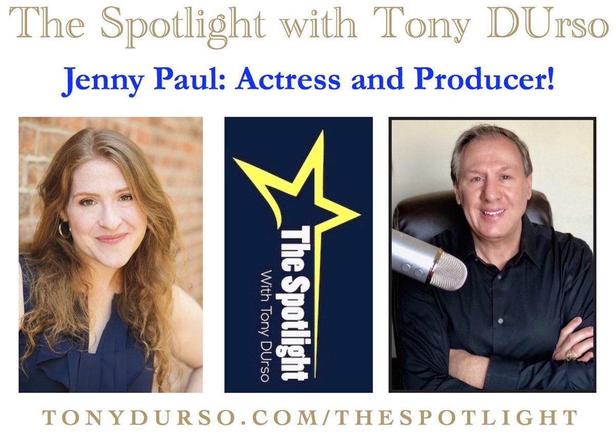 TonyDUrso's tweet photo. Join Tony DUrso on The Spotlight with Jenny Paul: Actress and Producer! #thespotlight #revchat #pdf1 web: https://t.co/yazfUp3Kfu listen on app: https://t.co/Cwr7J1VIXf https://t.co/II8zoBMiQe