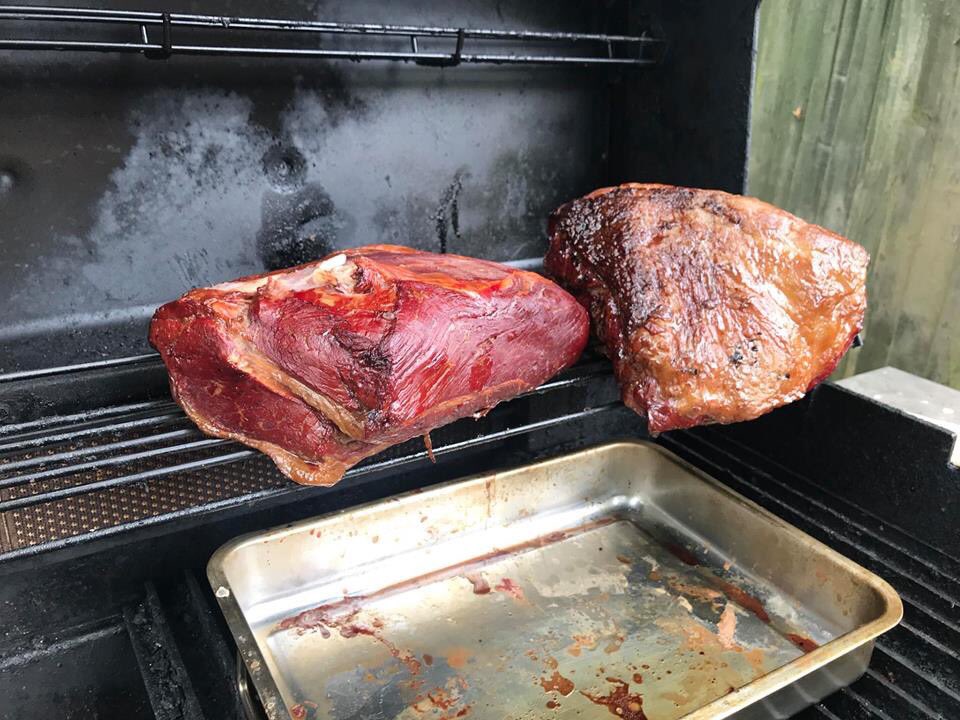 jamestwelsh's tweet photo. Pit cooking pork loin and authentic Jerk with smoked rump! Awesome tastes!#bbq #31DAYSOFBBQ @UKBBQweek https://t.co/Na9jpM8cXb