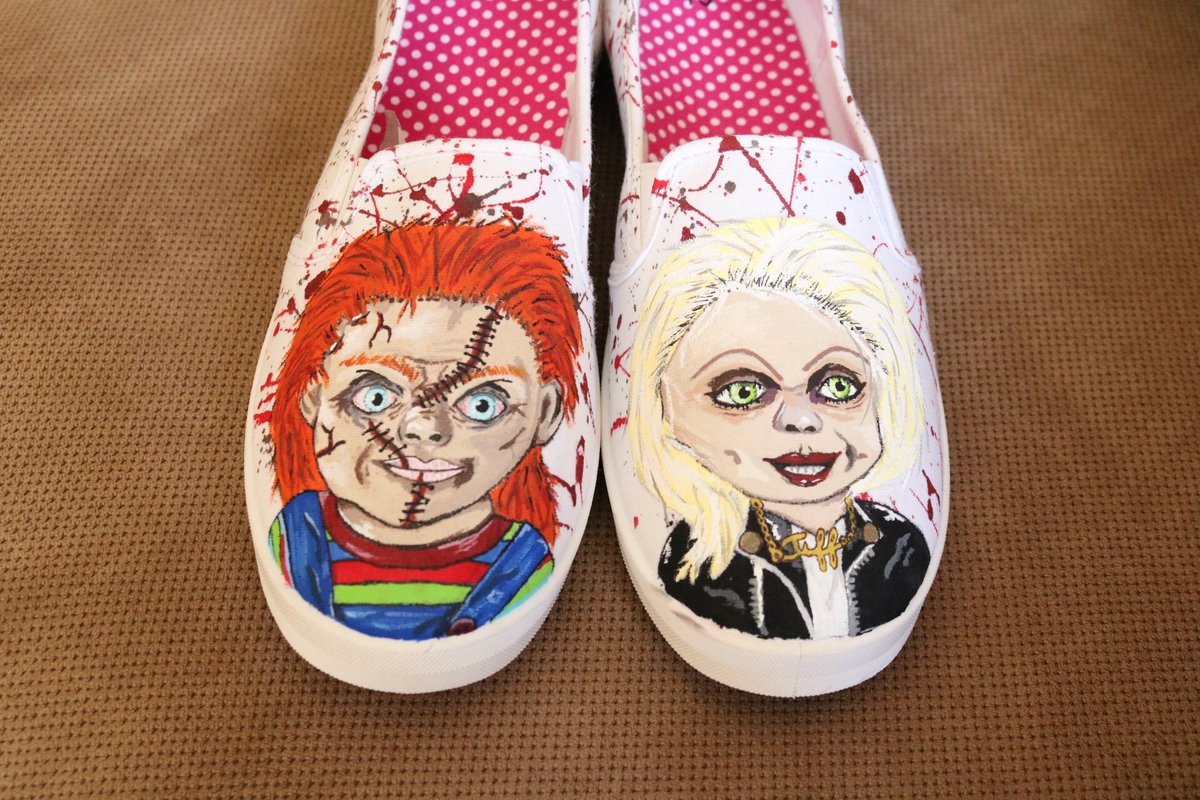 ChiantiDesigns's tweet photo. Past project #shoes #custom #brideofchuckie #art #painting #horror https://t.co/T35tmuCehd