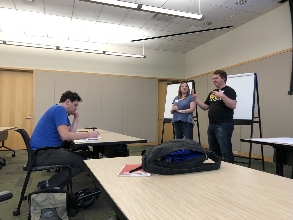 TranspoCampMW's tweet photo. .@skcopeland and @polycitywander sharing their experiences with planning bike infrastructure in the region #transpocamp https://t.co/rwWJ7vQ1AT