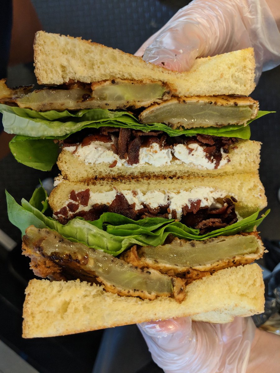 DowntimeRefresh's tweet photo. BLFT on a summer day!
#bacon #lettuce #friedgreentomato #goatcheese #blft #hirefoodtrucks https://t.co/BXrTnEsdPQ